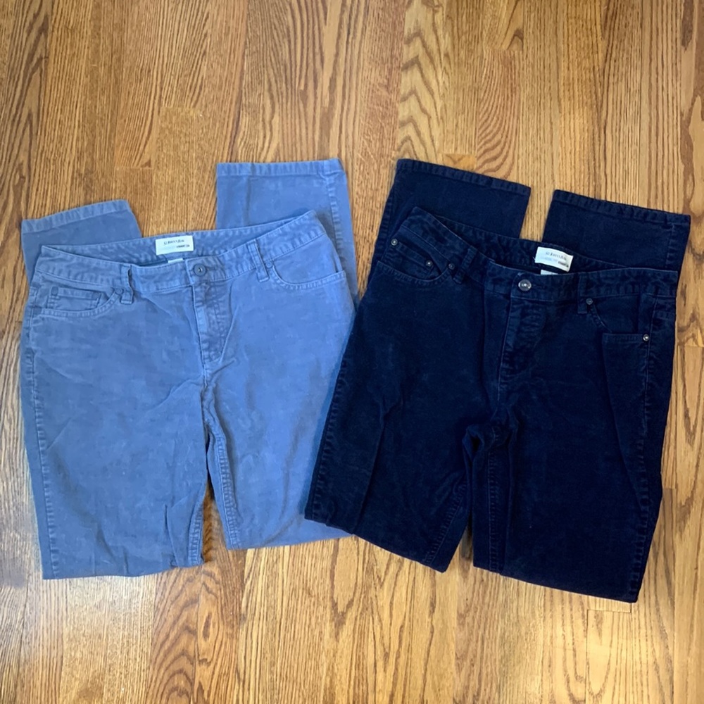 St. John’s Bay Classic Fit Straight Leg Corduroy Pants 2 pairs size 10
